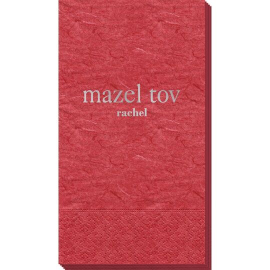 Big Word Mazel Tov Bali Guest Towels